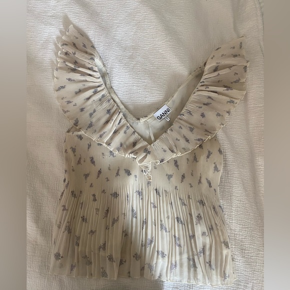 Ganni off-white blouse - Picture 4 of 5